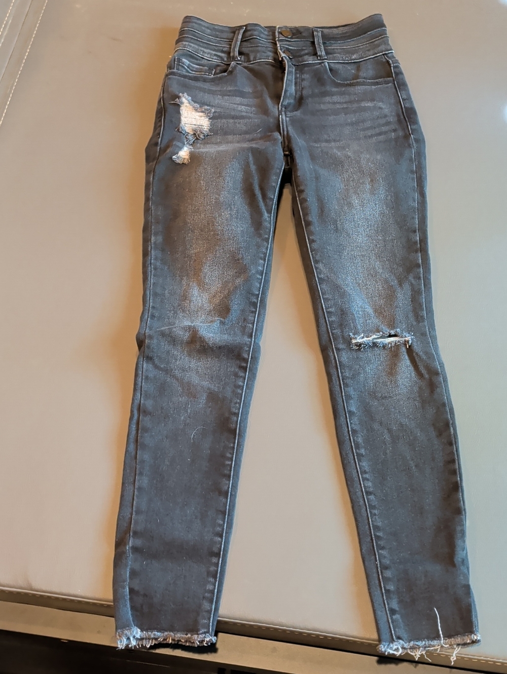 KanCan Black Distressed Skinny Jeans